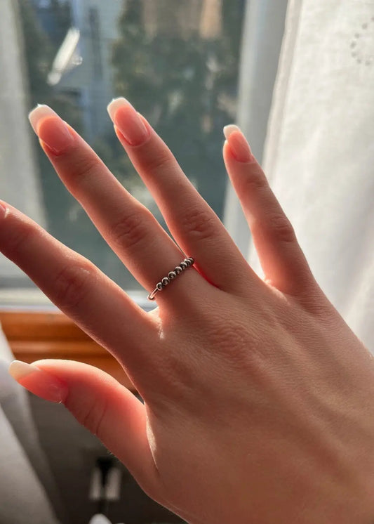 Fidget Abacus Ring anxiety ring Poet Street Boutique Silver/6