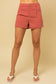 Front Pleated Deep Coral Shorts blazer and short set Gilli 