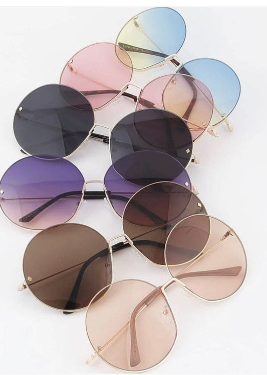 Hippie Chick Oversized Round Sunglasses sunglasses Poet Street Boutique 