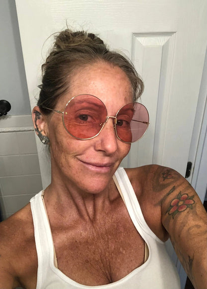 Hippie Chick Oversized Round Sunglasses sunglasses Poet Street Boutique 