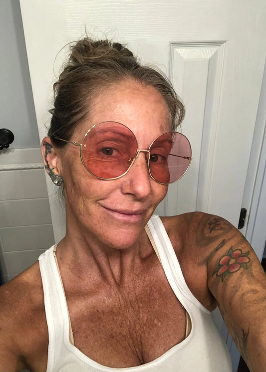 Hippie Chick Oversized Round Sunglasses sunglasses Poet Street Boutique 