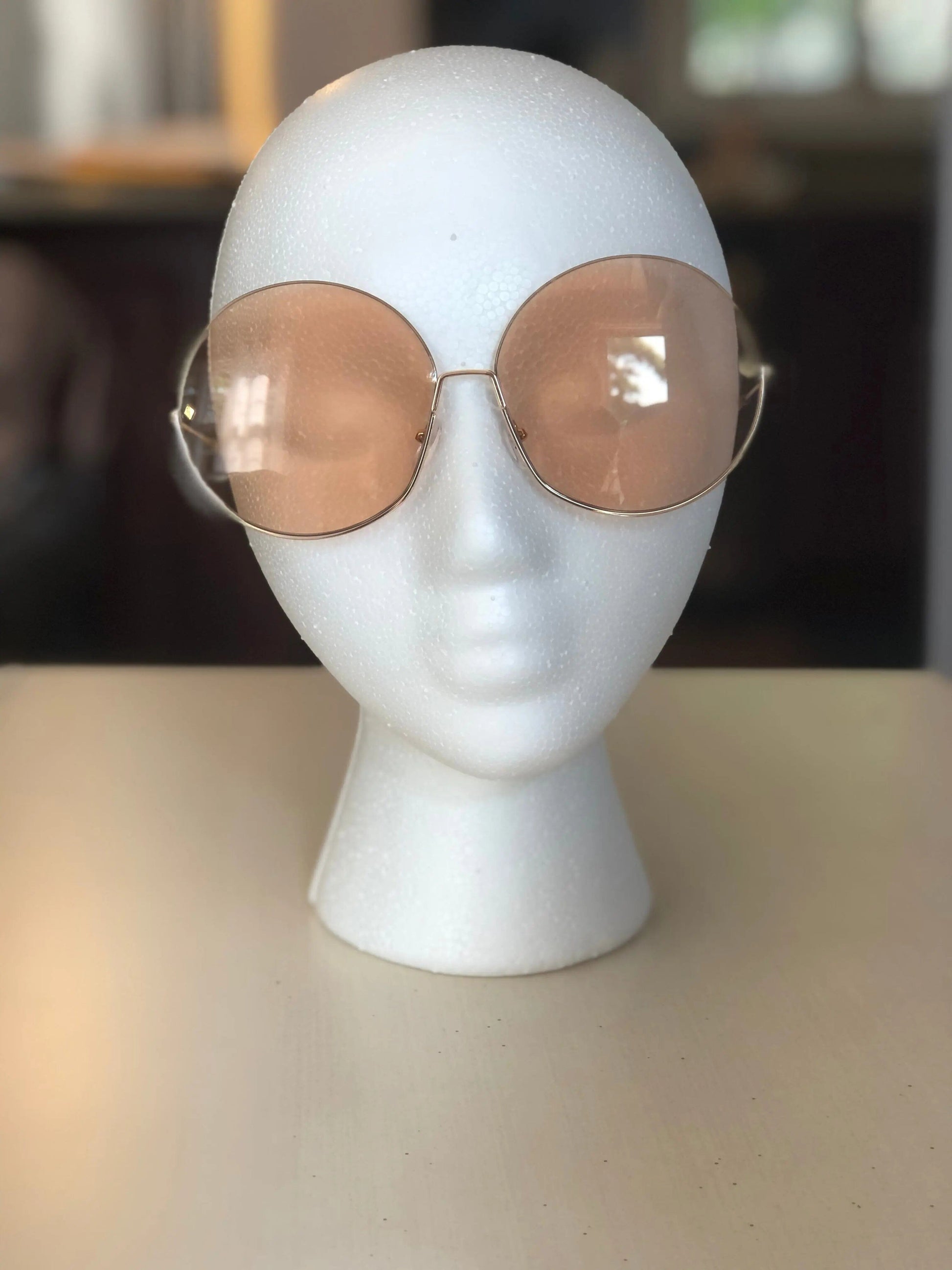 Hippie Chick Oversized Round Sunglasses sunglasses Poet Street Boutique Hippie Nude 