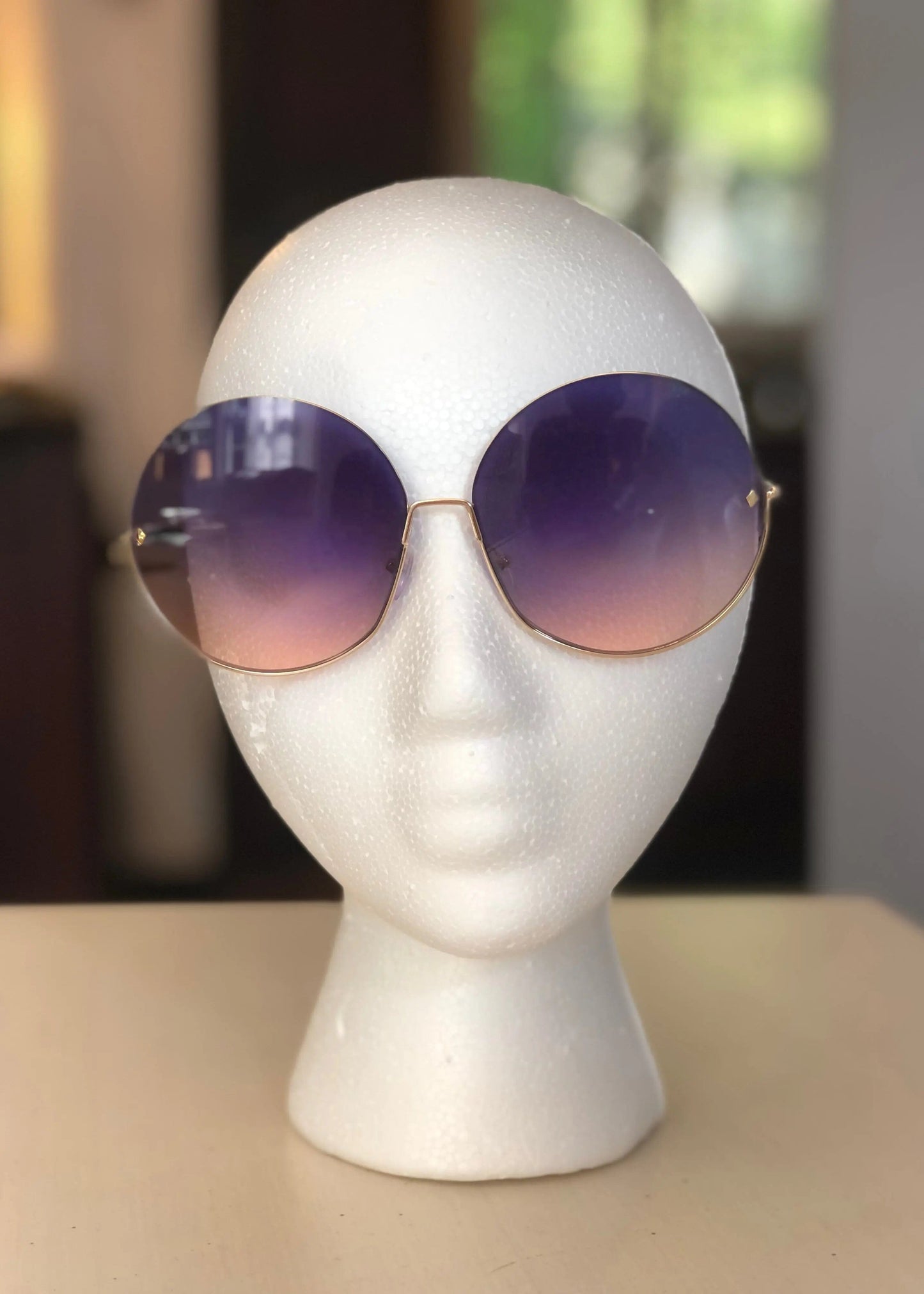 Hippie Chick Oversized Round Sunglasses sunglasses Poet Street Boutique Hippie Purple 