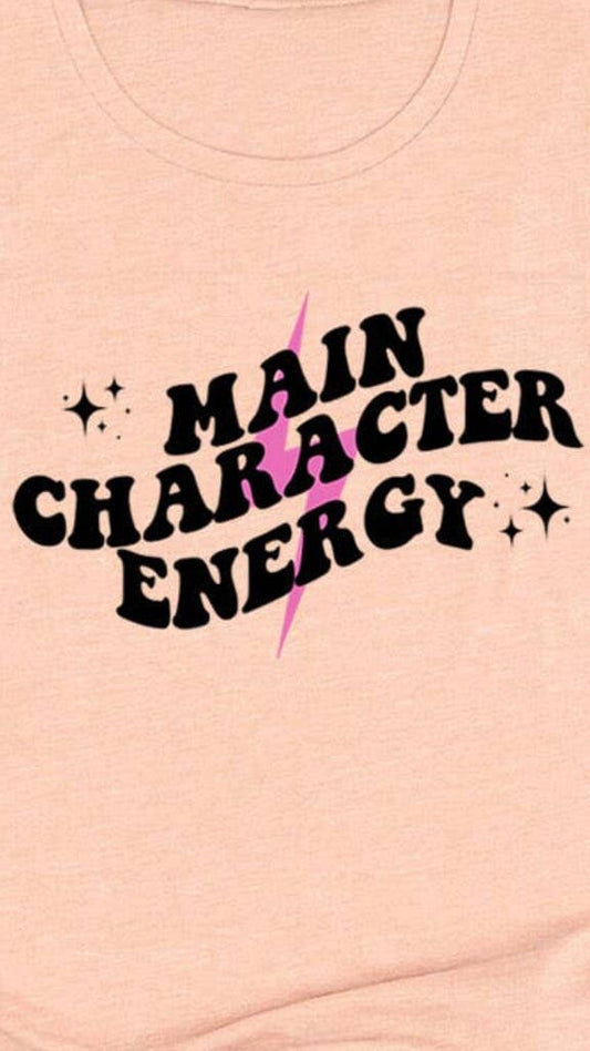Main Character Energy Racerback Tank graphic tank Poet Street Boutique 