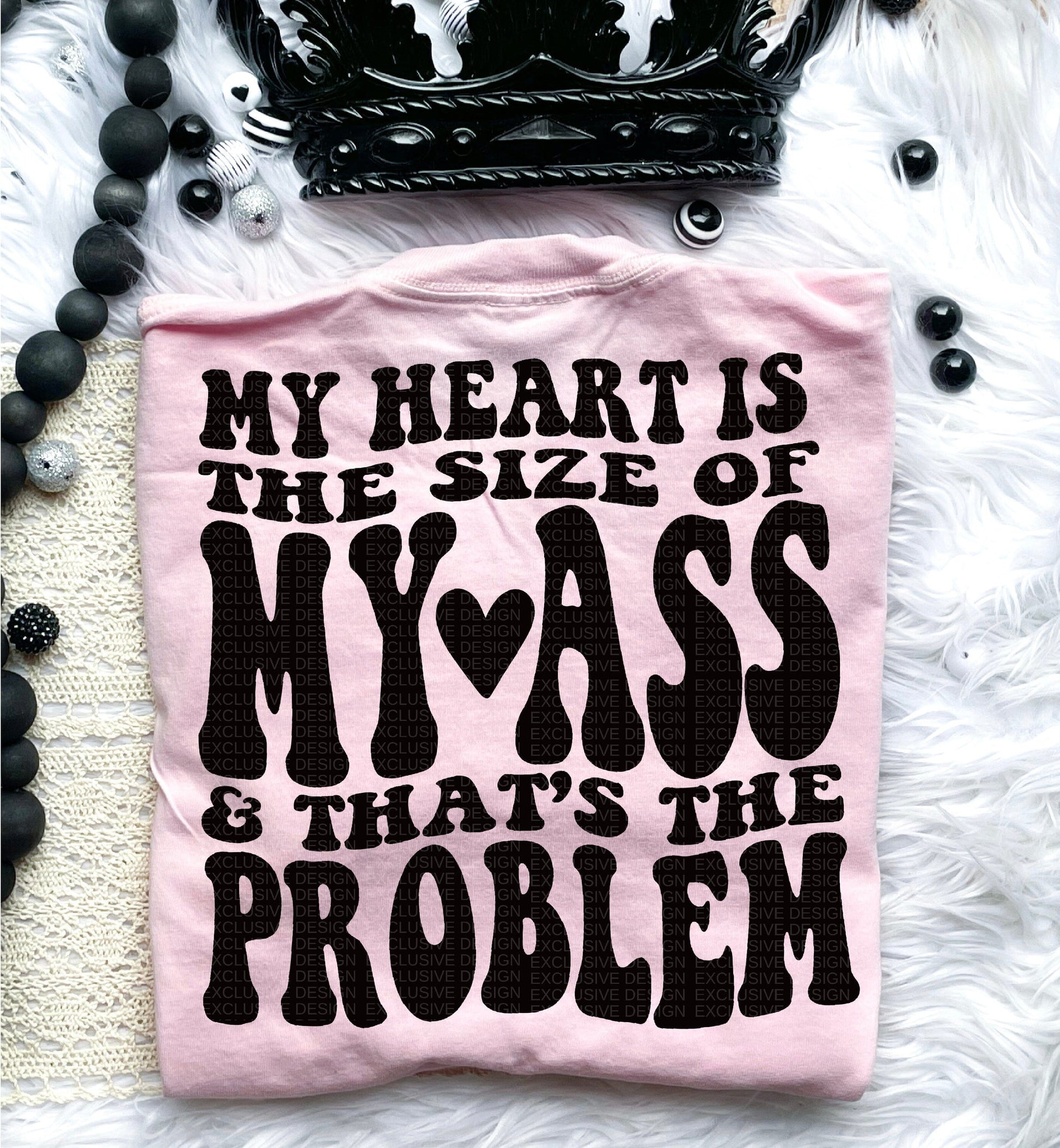 My Heart & Ass Comfort Colors T-Shirt graphic t-shirt Relentless Threads Apparel Co. S ROSE 