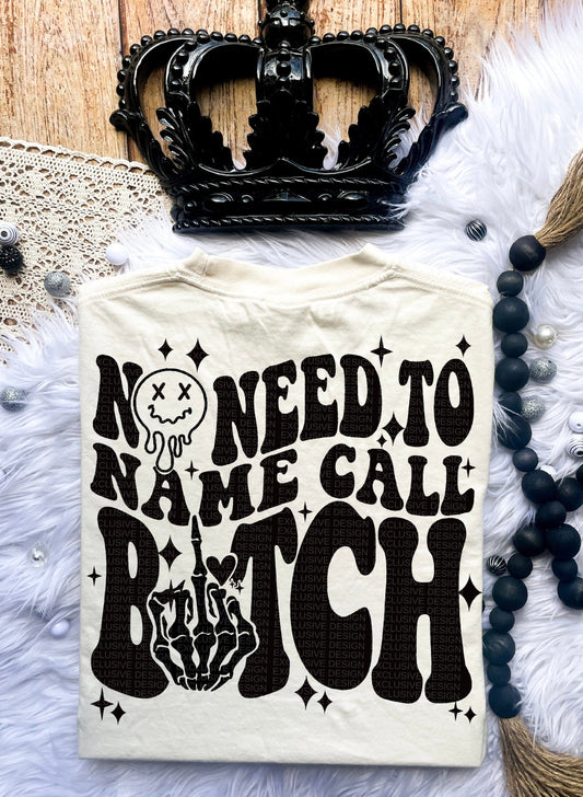 No Need to Name Call Comfort Colors T-Shirt graphic Shop Resilience Boutique S CHAOTIC CREAM 