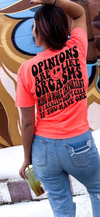Opinions Comfort Colors T-Shirt graphics t shirt Shop Resilience Boutique S CLEVER CORAL 