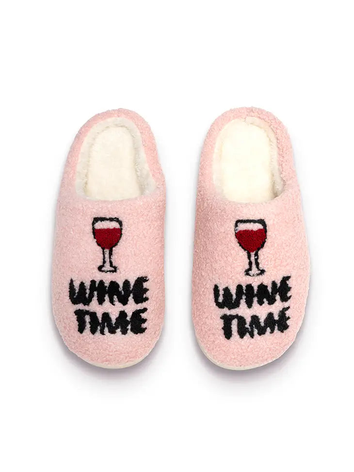 ** PRE-ORDER** Wine Time Slippers slippers Poet Street Boutique 