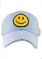 Smiley Patch Denim Trucker Hat baseball cap hat Poet Street Boutique 