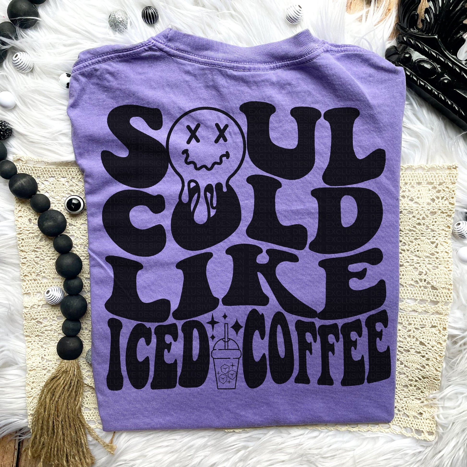Soul Cold Iced Coffee T-Shirt graphic t-shirt Shop Resilience Boutique S PERFECT PURPLE 