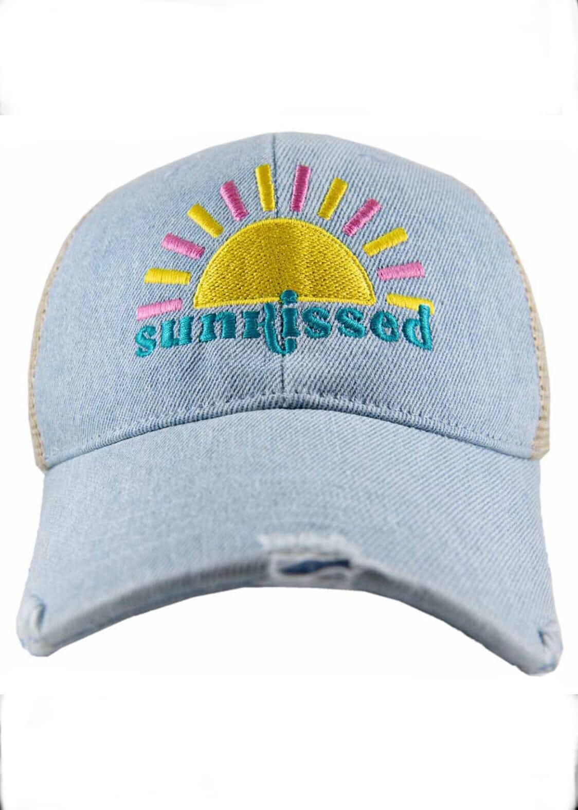 Sunkissed Distressed Baseball Hat baseball cap hat Poet Street Boutique 