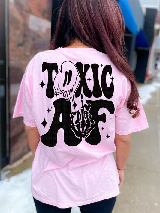 Toxic AF Comfort Colors T-Shirt graphic t-shirt Shop Resilience Boutique S ROSE 